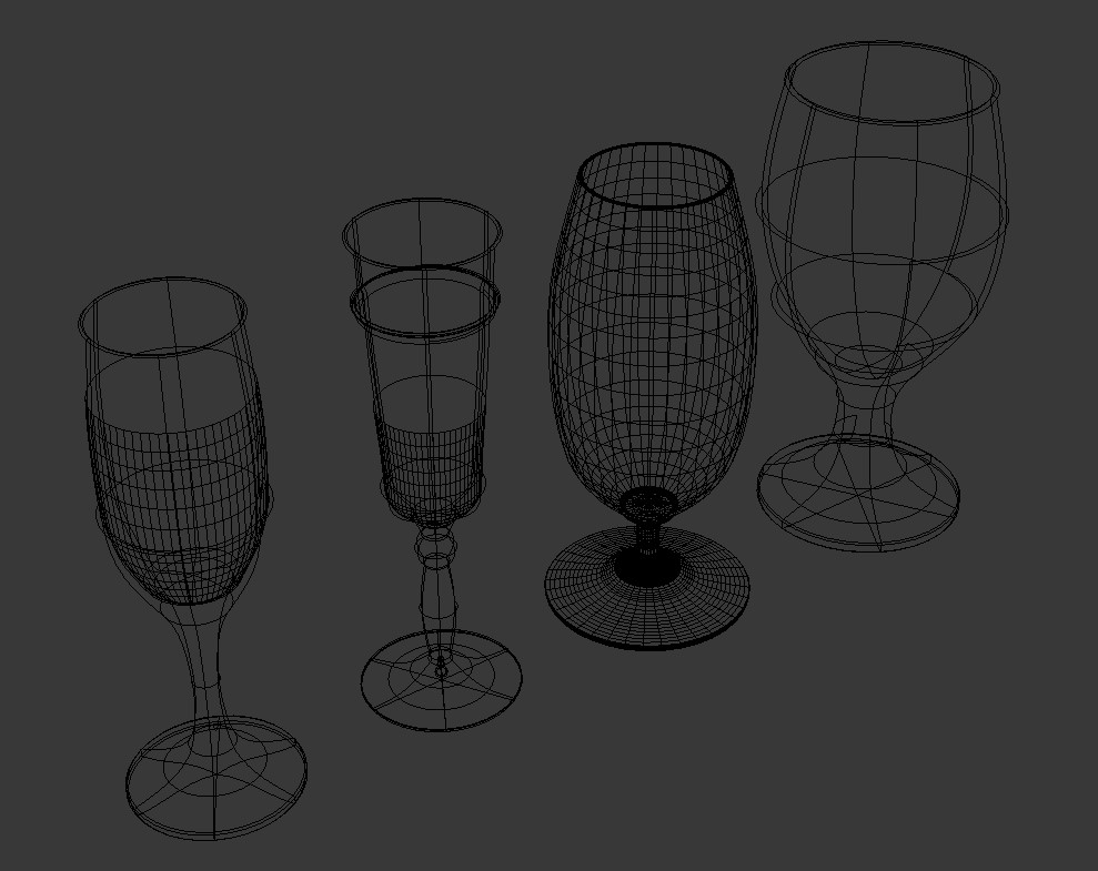 Different Types Of Glasses In 3D Max Free File - Cadbull