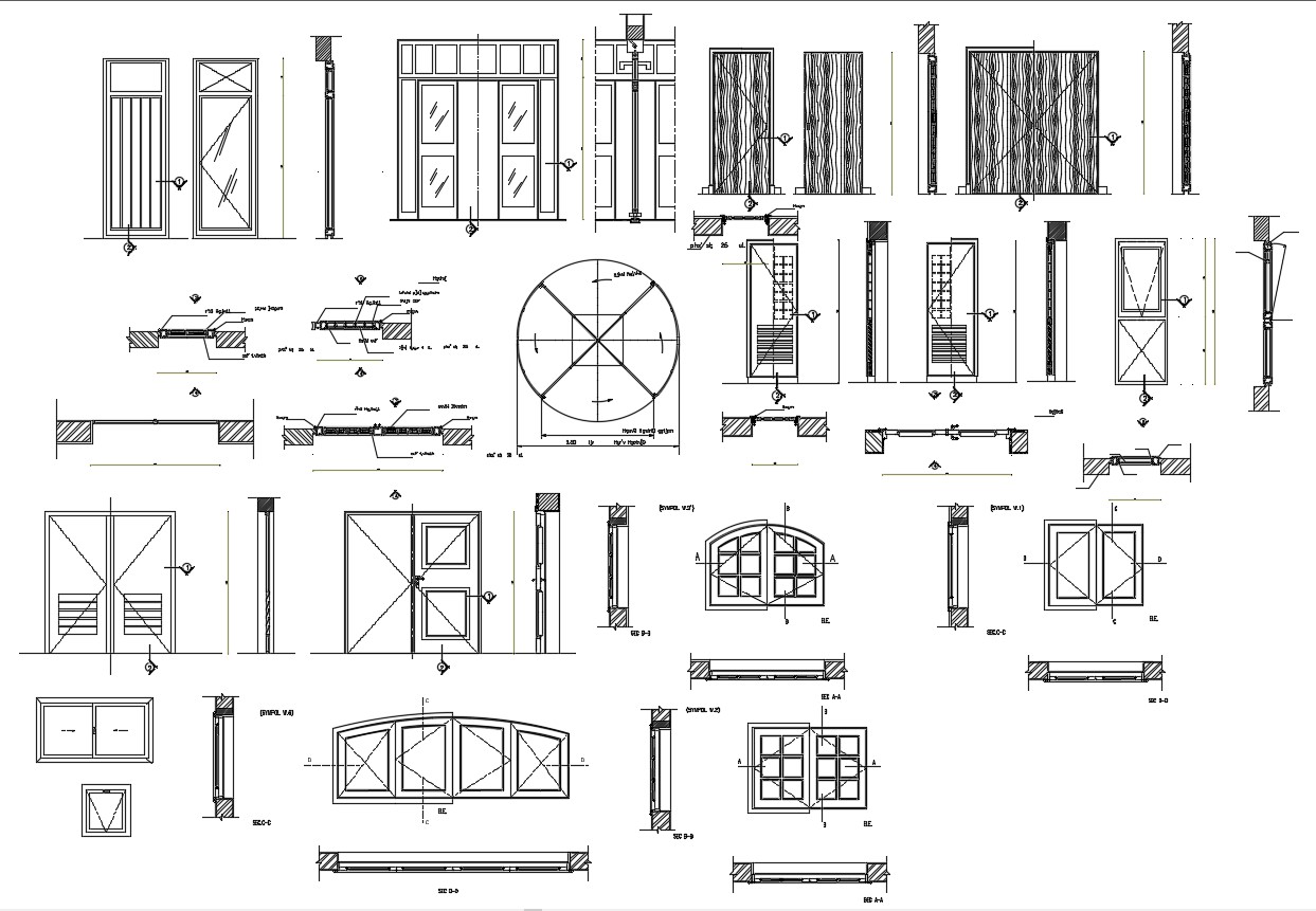  Door  And Window  CAD  Blocks  Cadbull