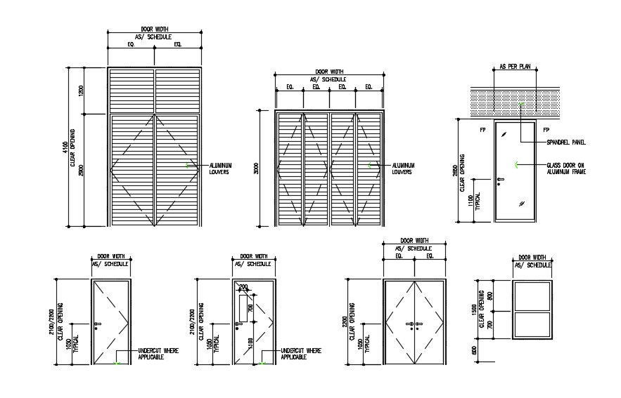 Frosted Glass Door Main Elevation Cad Drawing Details Dwg File Cadbull ...