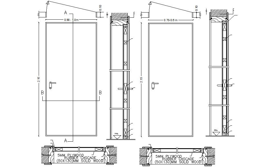 Door Elevation Design DWG File - Cadbull