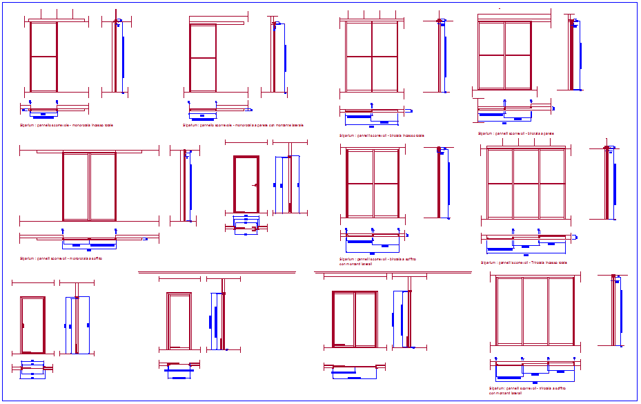 Door plan and elevation view - Cadbull