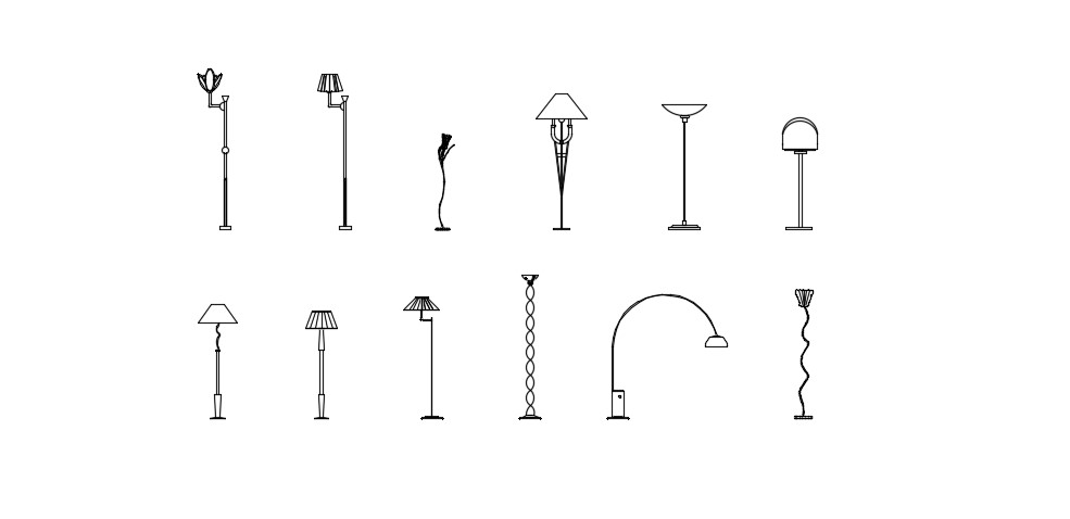 Download Free Lamp CAD Block In DWG File - Cadbull