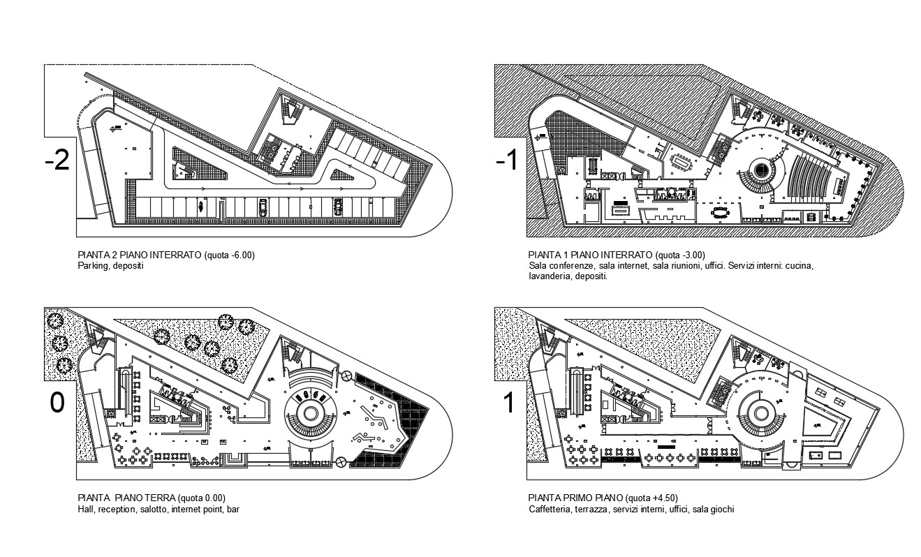 Download Shopping Center Plan - Cadbull