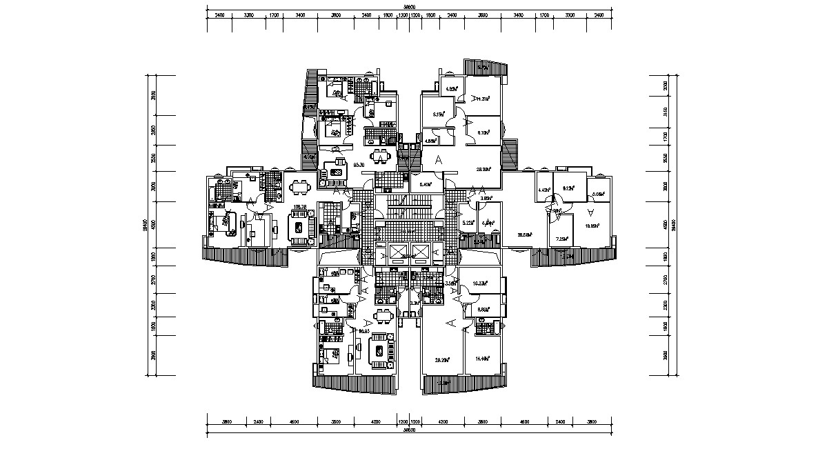 Download The Two Bedroom Floor Plan With Dimensions AutoCAD File