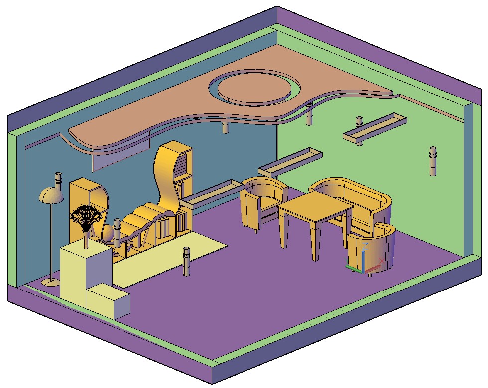 3d room design drawing