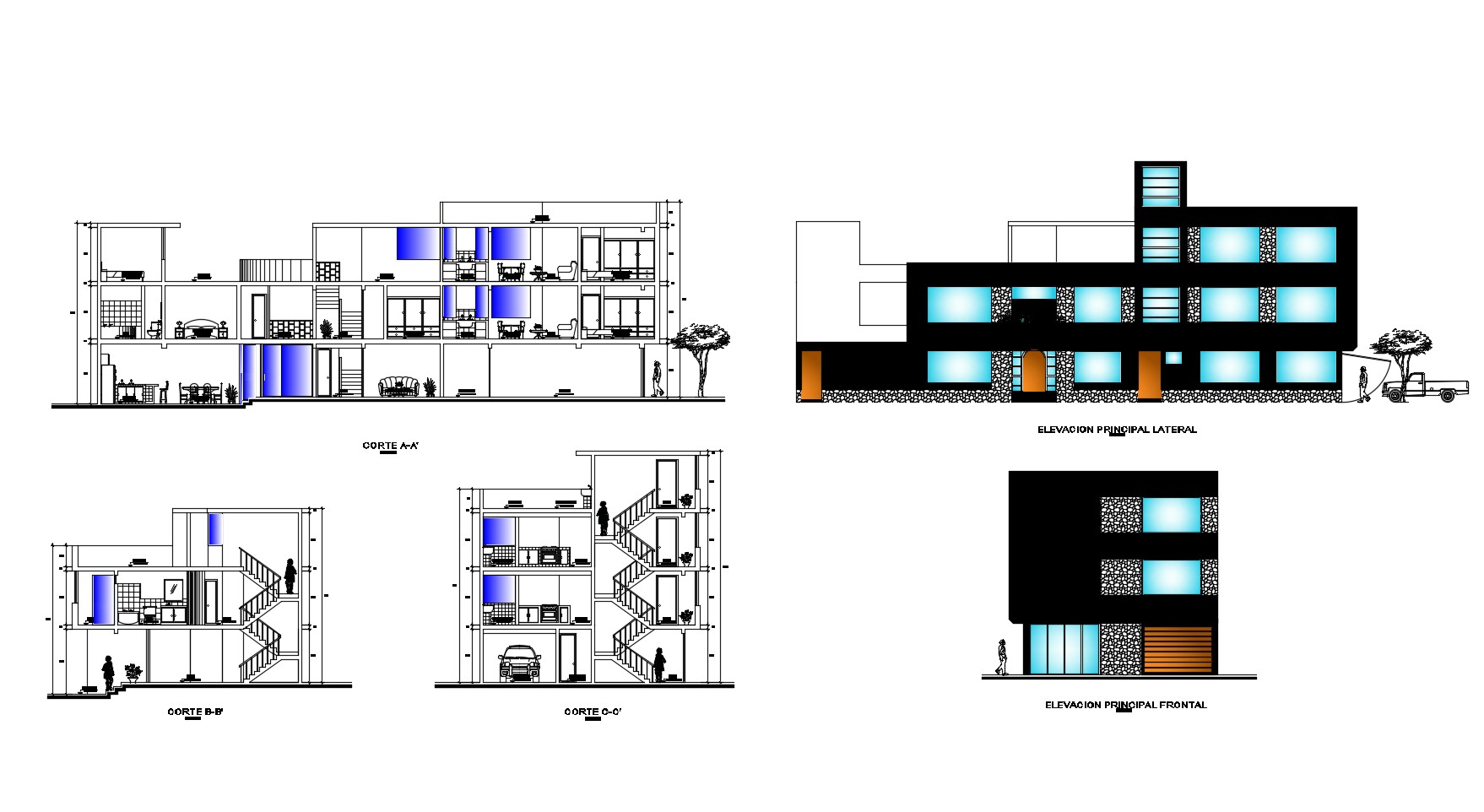 Multi Storey Building In Dwg File Cadbull