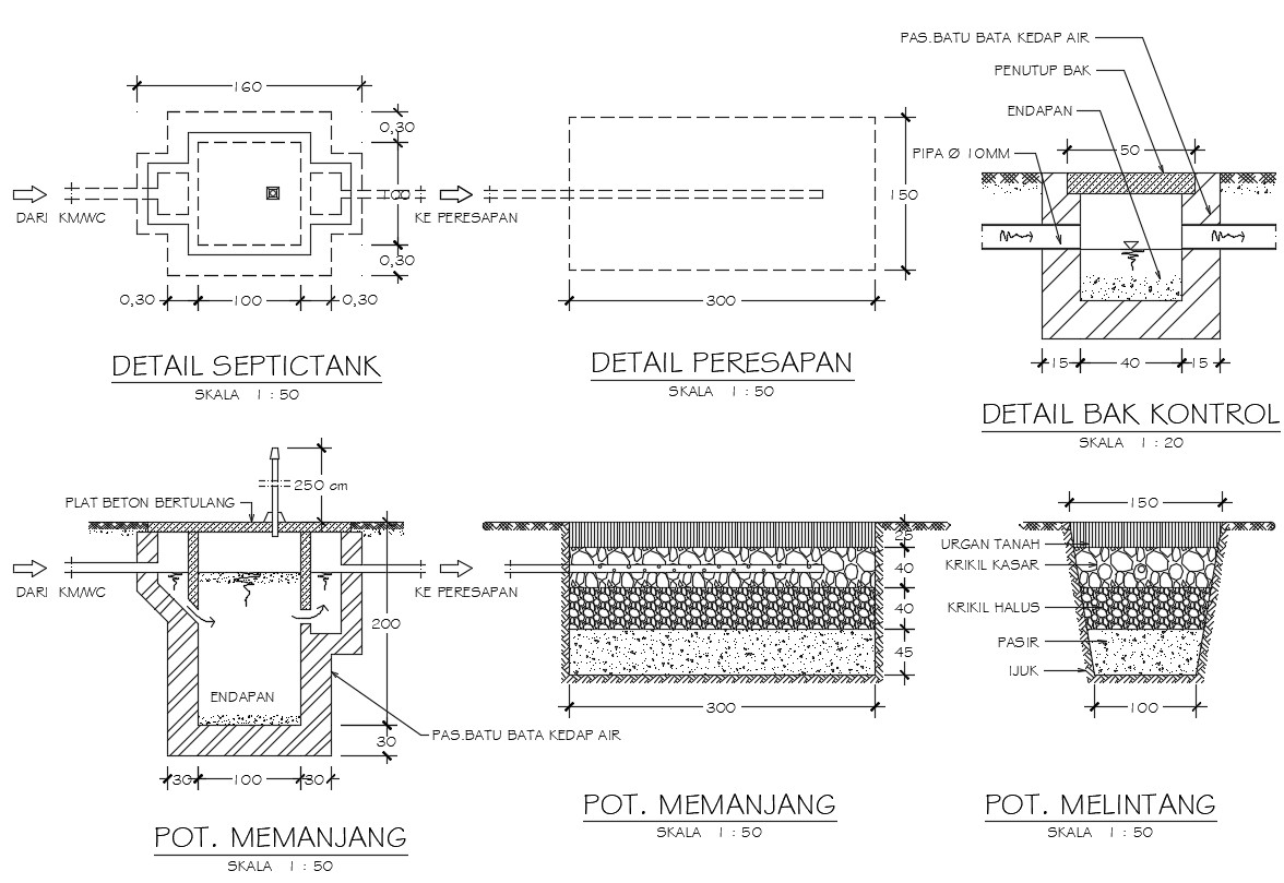 Drawing of concrete details in dwg file - Cadbull
