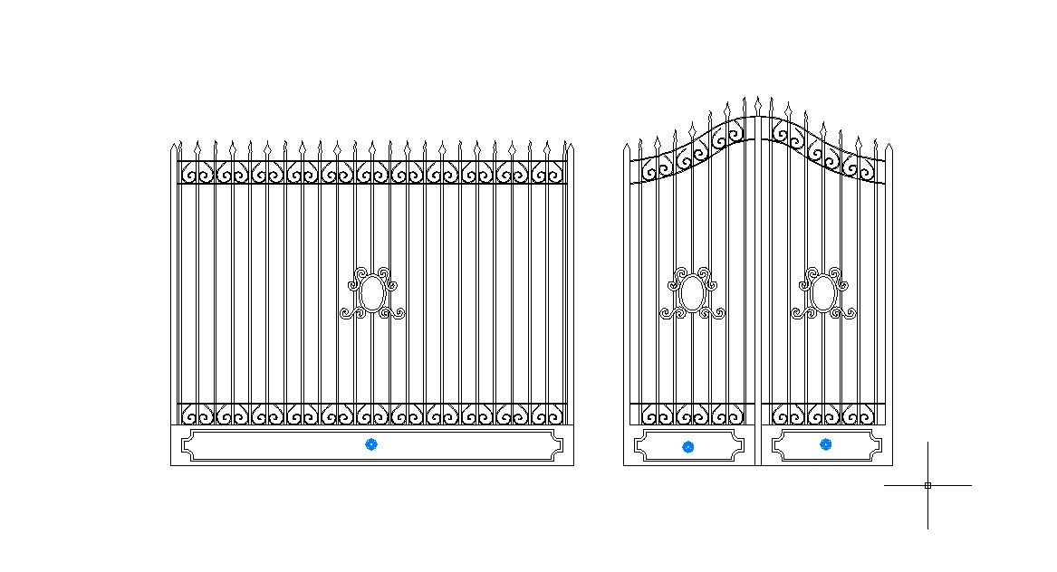 Main gate drawing in AutoCAD file - Cadbull