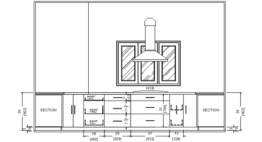 Kitchen Cabinet Section Detail Drawing In AutoCAD File Cadbull   Drawing Of Kitchen Section Drawing In Autocad  Sat Jun 2019 09 41 34 