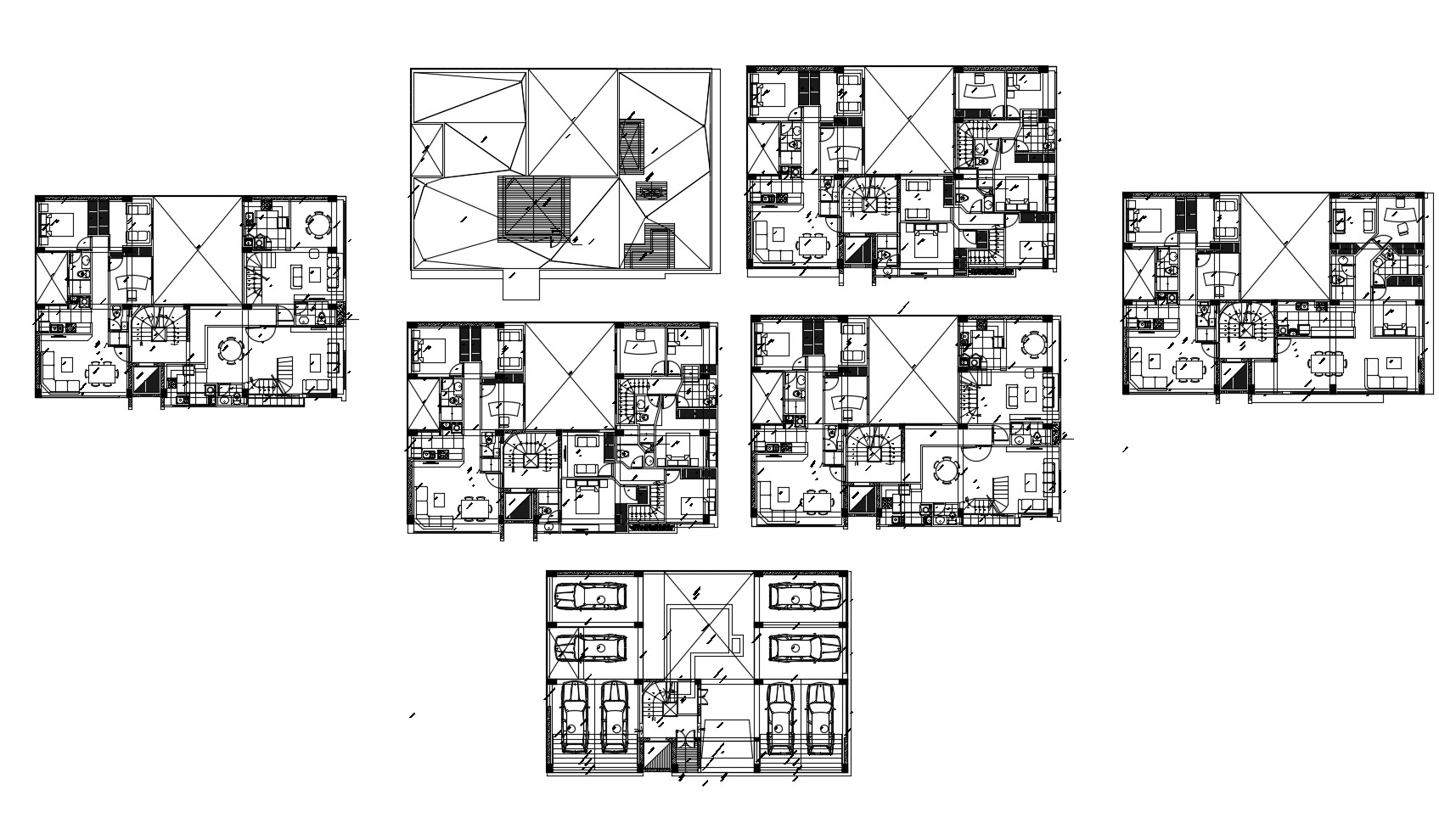 Drawing of residential house plan in dwg file - Cadbull