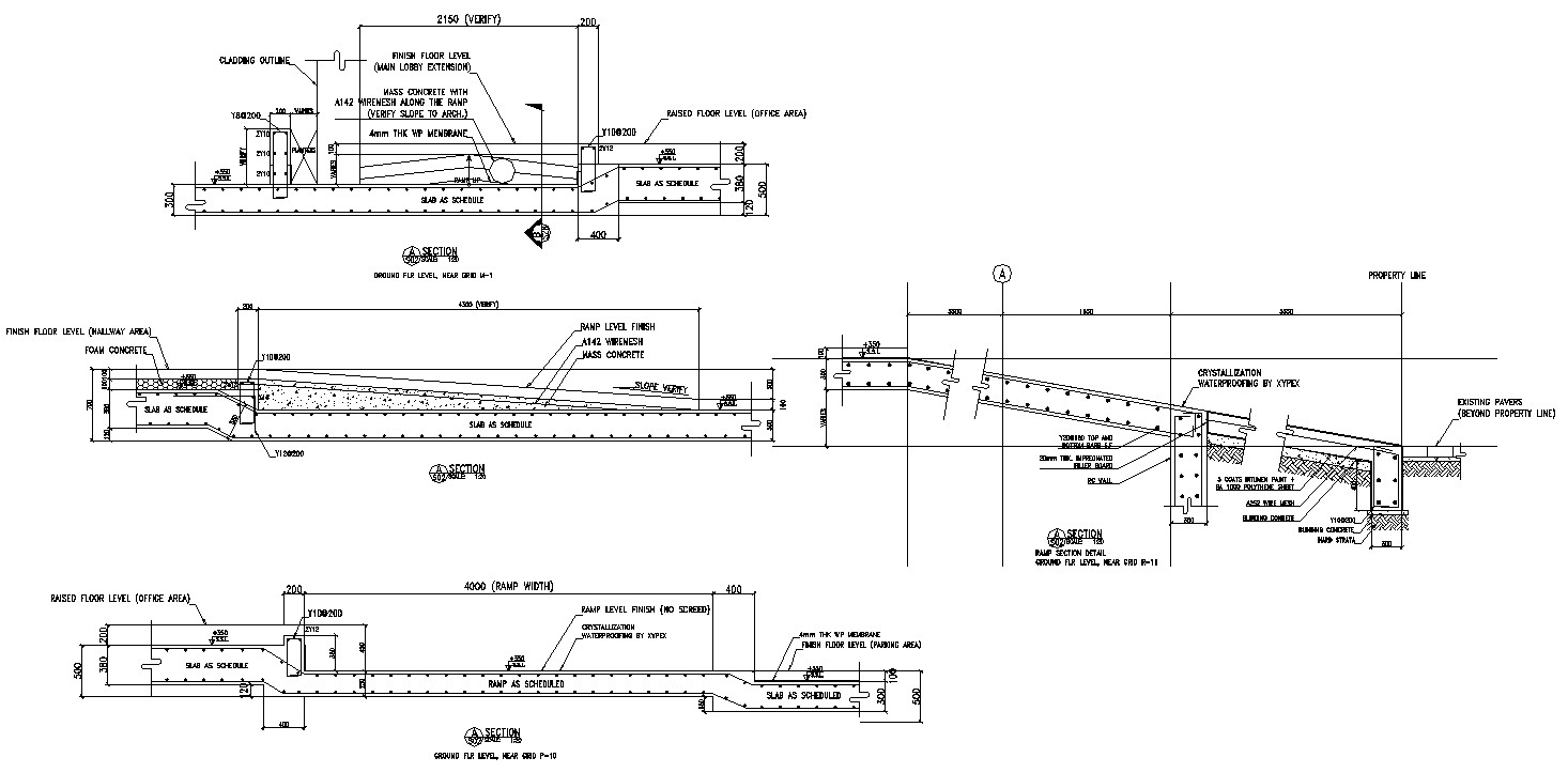 Rcc Ramp Plan And Section Drawing Dwg File Cadbull - vrogue.co