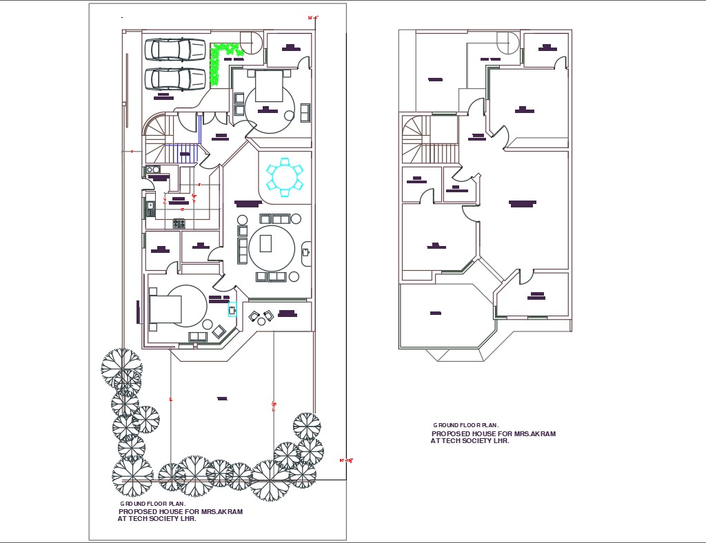 Drawing file shows 39'X65' G+1 House plan 2D DWG file.Download the ...