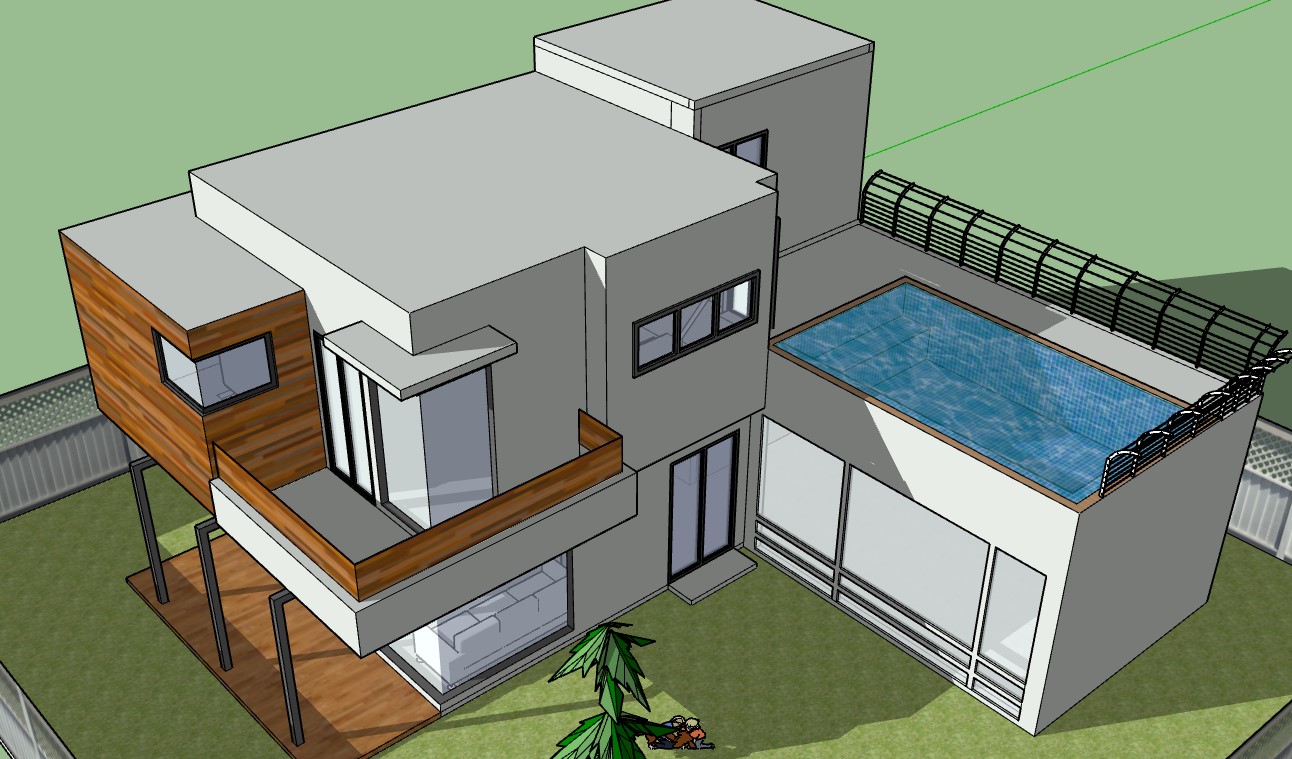 duplex-house-with-a-terrace-swimming-pool-cadbull