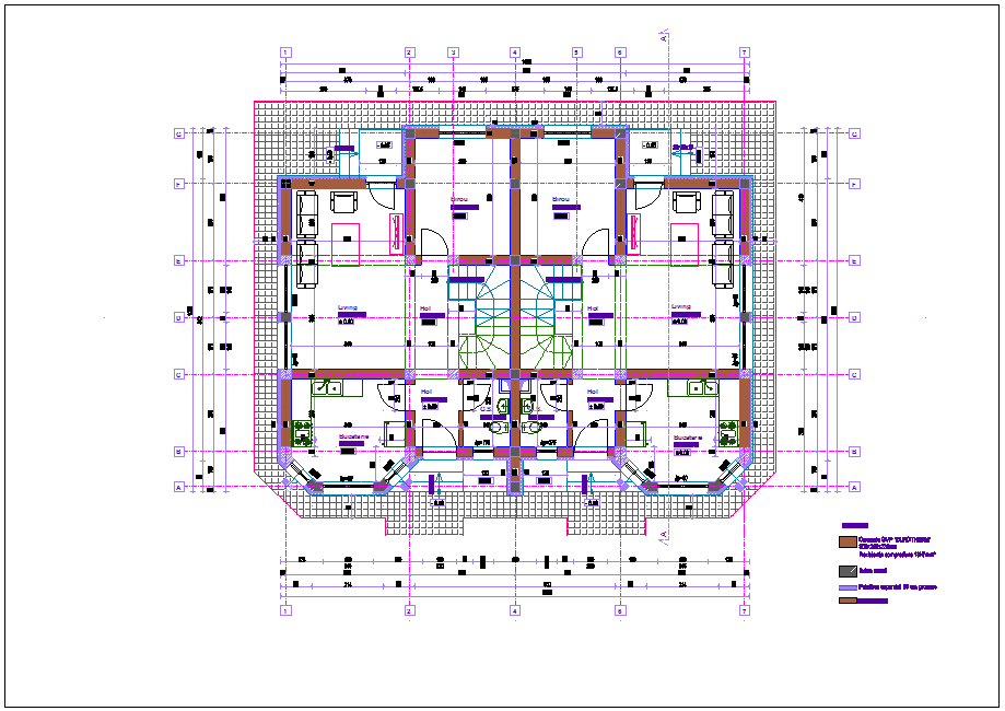 Duplex house architectural plan with first floor dwg file - Cadbull