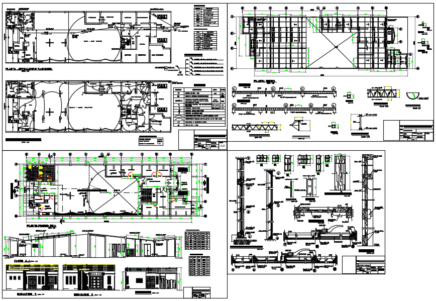 Electric plan and elevation detail working plan detail dwg 