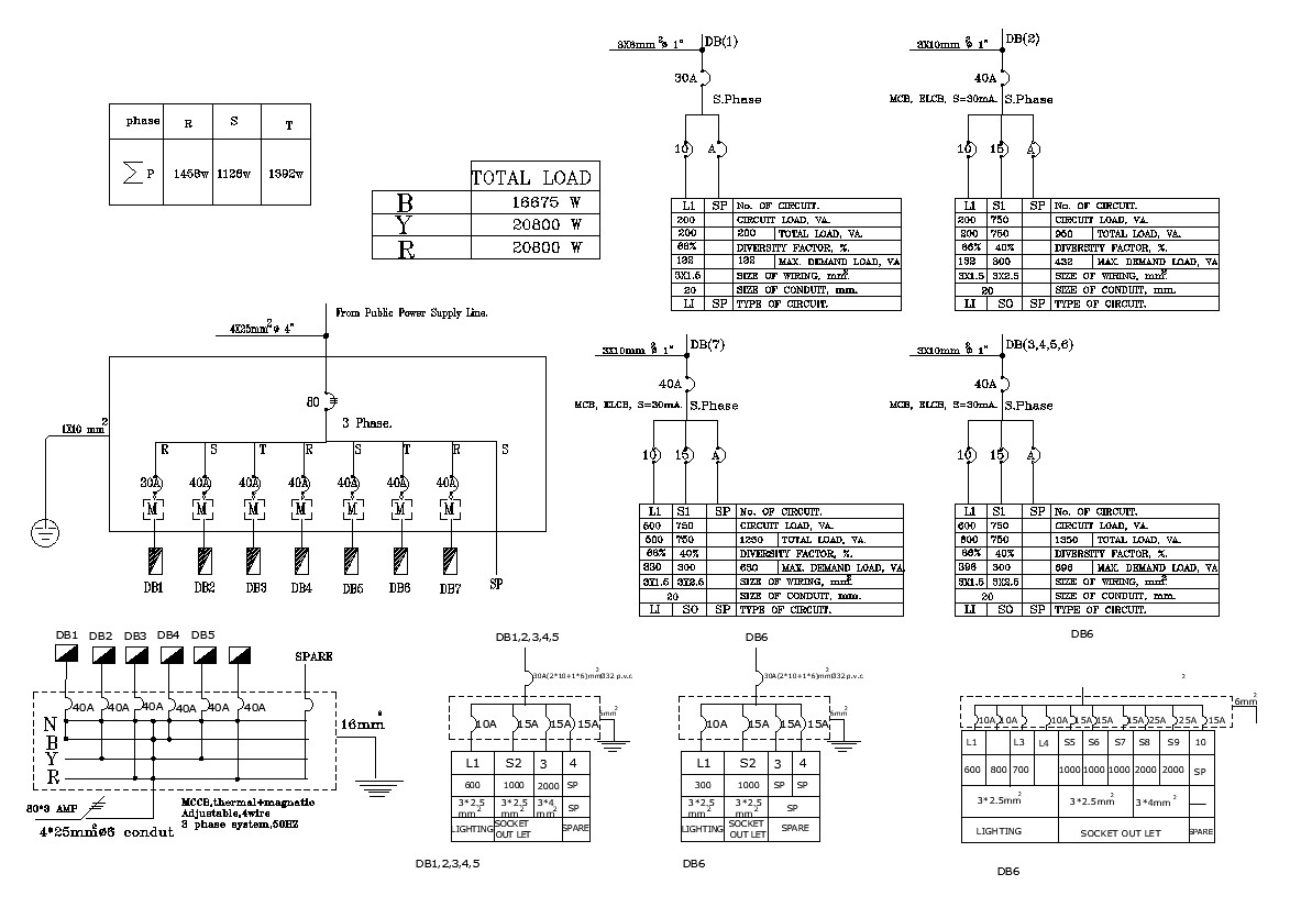 Electrical Circuits Diagrams And  capability Calculation - Cadbull