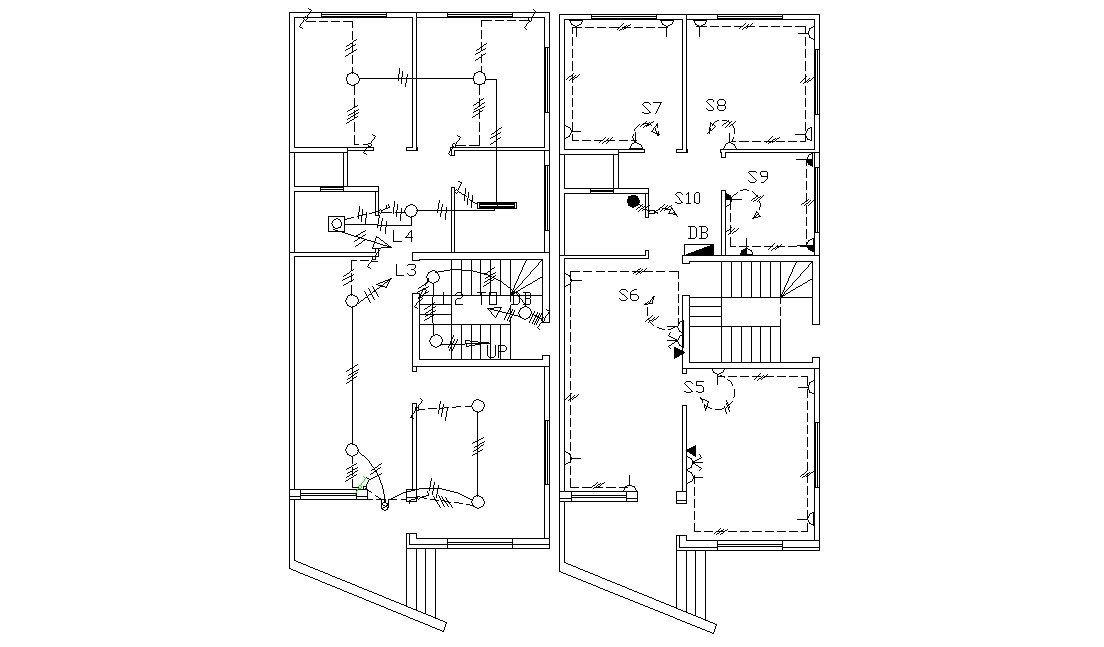 Electrical Layout Plan Of Residential Building AutoCAD File - Cadbull