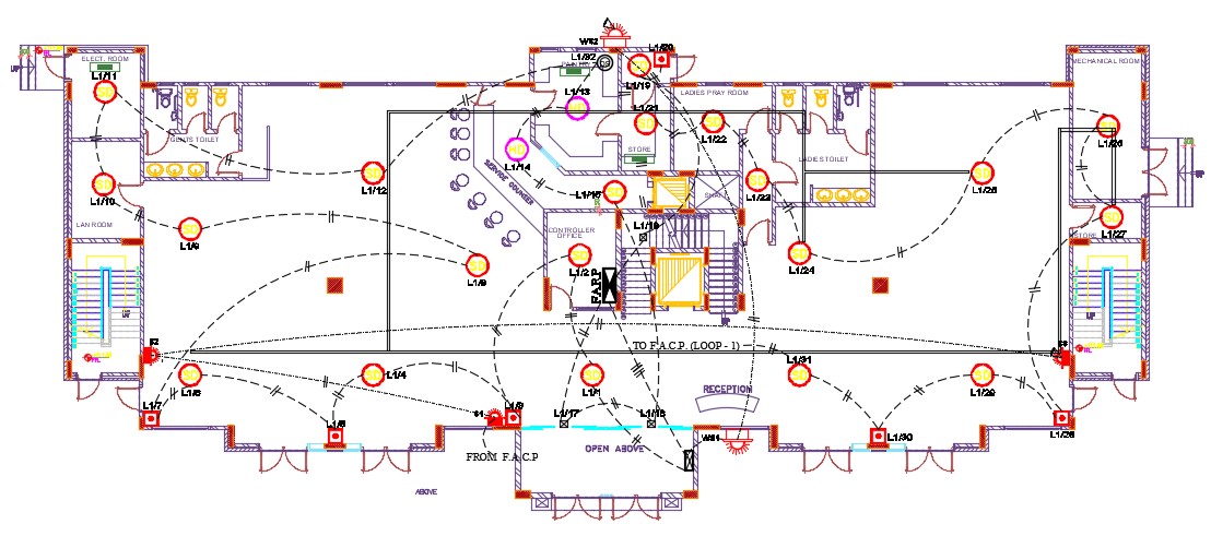 Electricity Plan Commercial Building DWG File - Cadbull