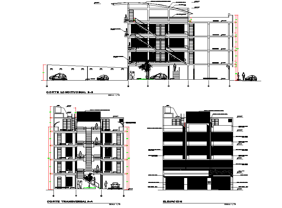  Elevation  and section house  plan  detail dwg  file  Cadbull