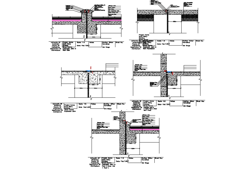 Expansion Joint Cad Drawing