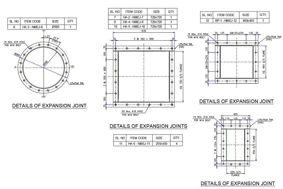 Expansion Joint Drawing CAD blocks Design - Cadbull