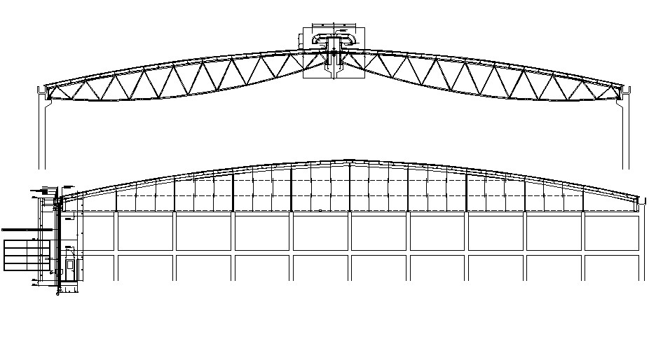 industrial shed design cad file download - cadbull