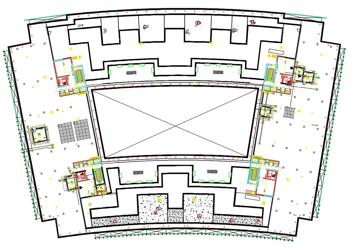 False Ceiling Plan Elevation Section Dwg