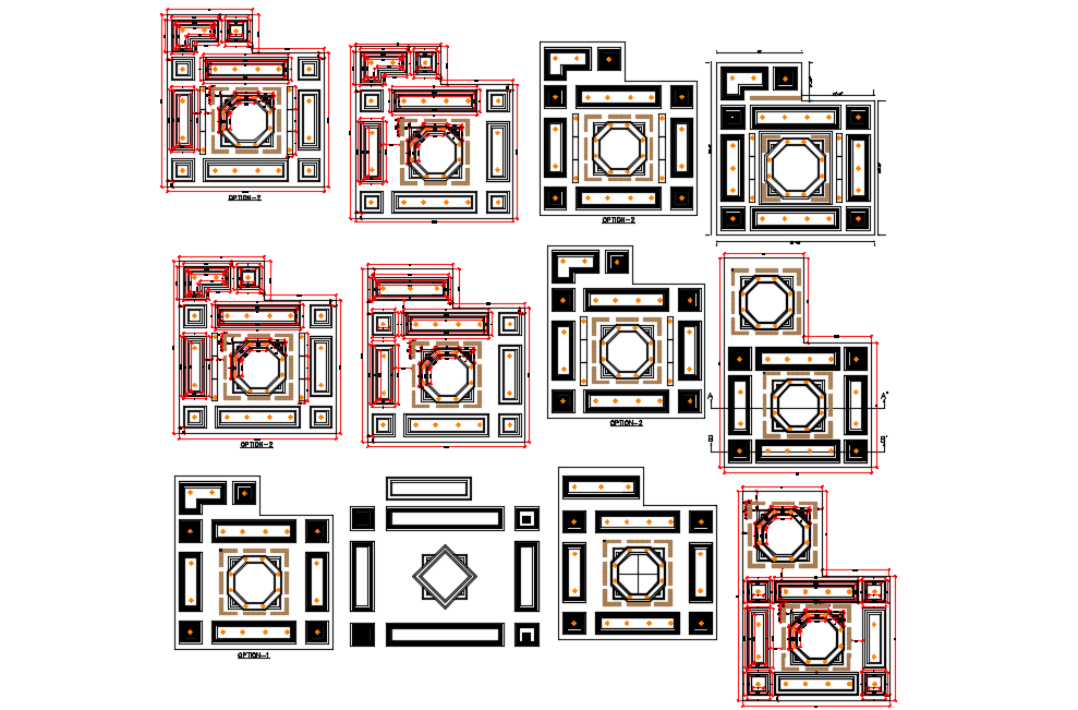 False Ceiling Design View Dwg File