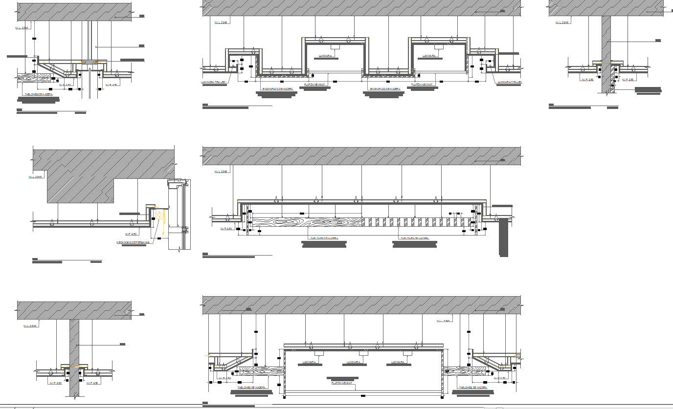 False Ceiling Section Detail Drawings Cad Files