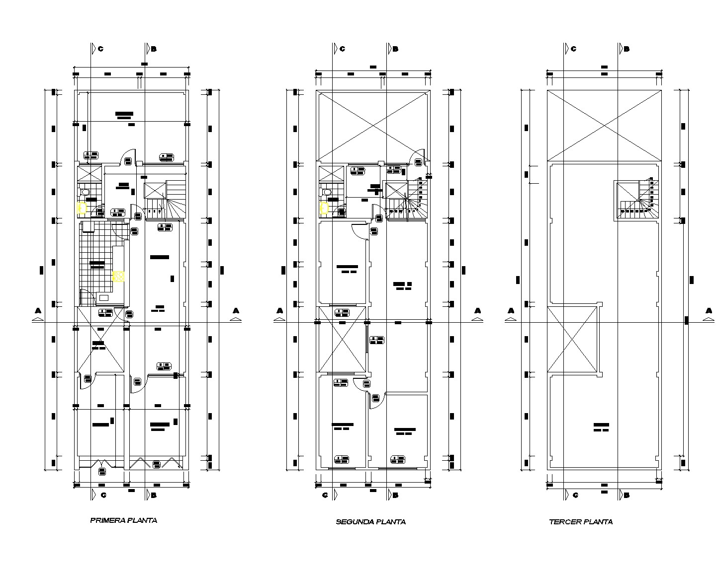 Family house in lima plan autocad file - Cadbull