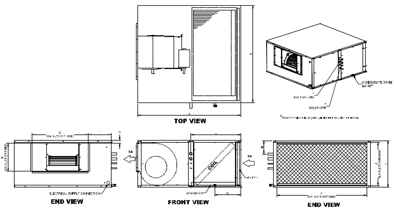 Horizontal Fan Coil Dimensions