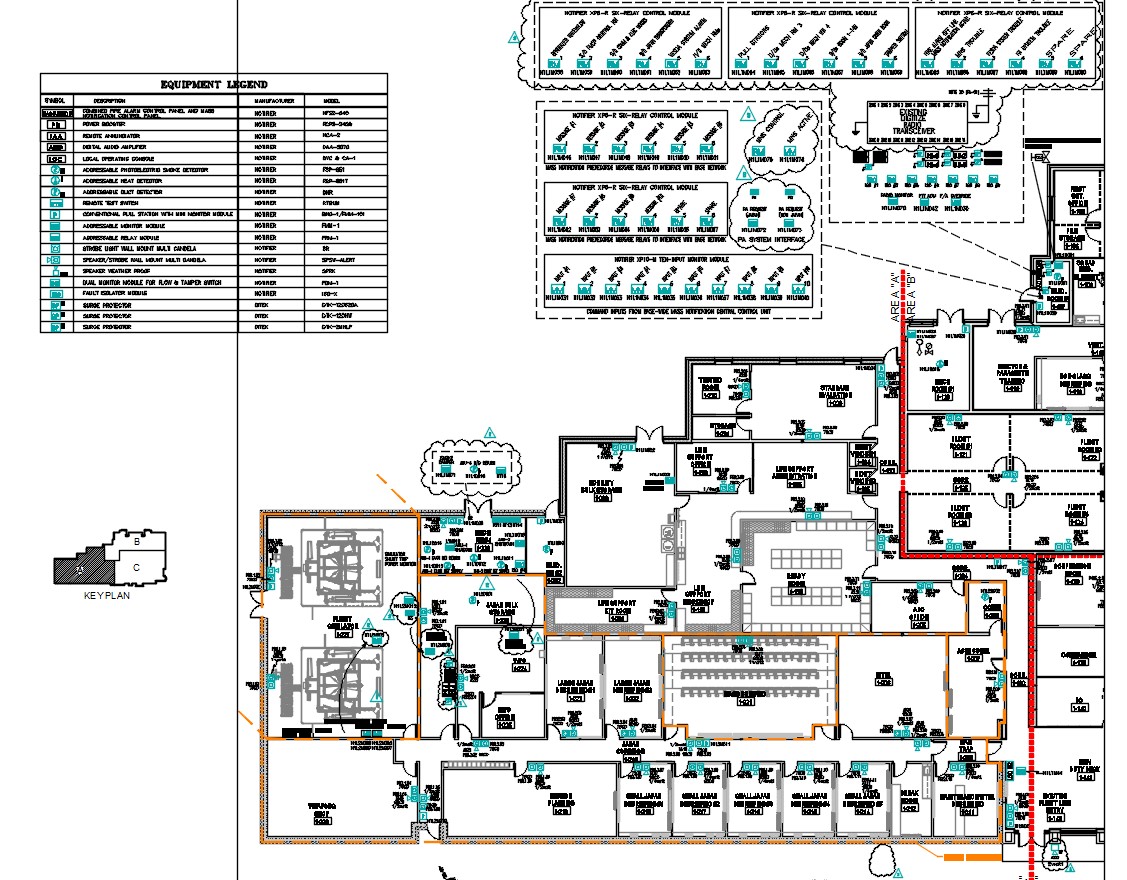 Fire Alarm Mass Notification System DWG File - Cadbull