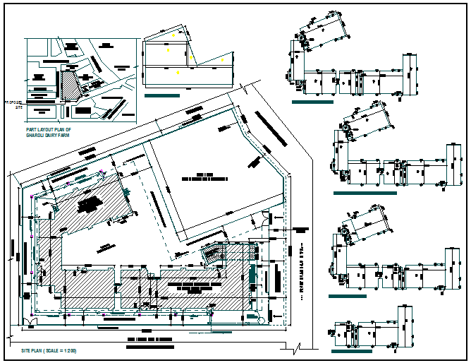 Floor area diagram with site plan of school dwg file Cadbull