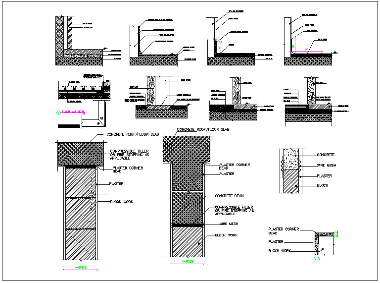 Floor interior finishing detail dwg file - Cadbull