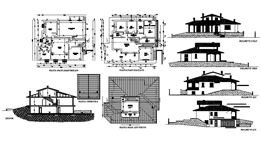 Bungalow House Drawing In Dwg File Cadbull