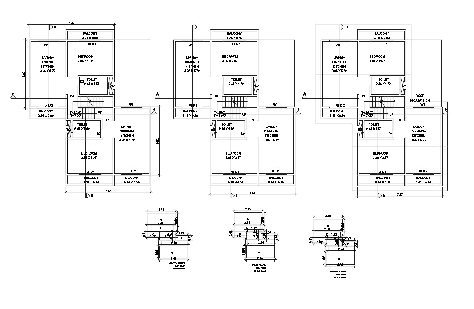 Floor Plan Of A Row House With Detail Dimension In Dwg File Cadbull My Xxx Hot Girl