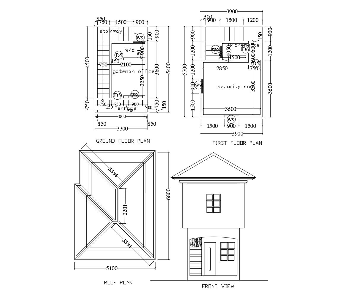 Security Gate House Floor Plans