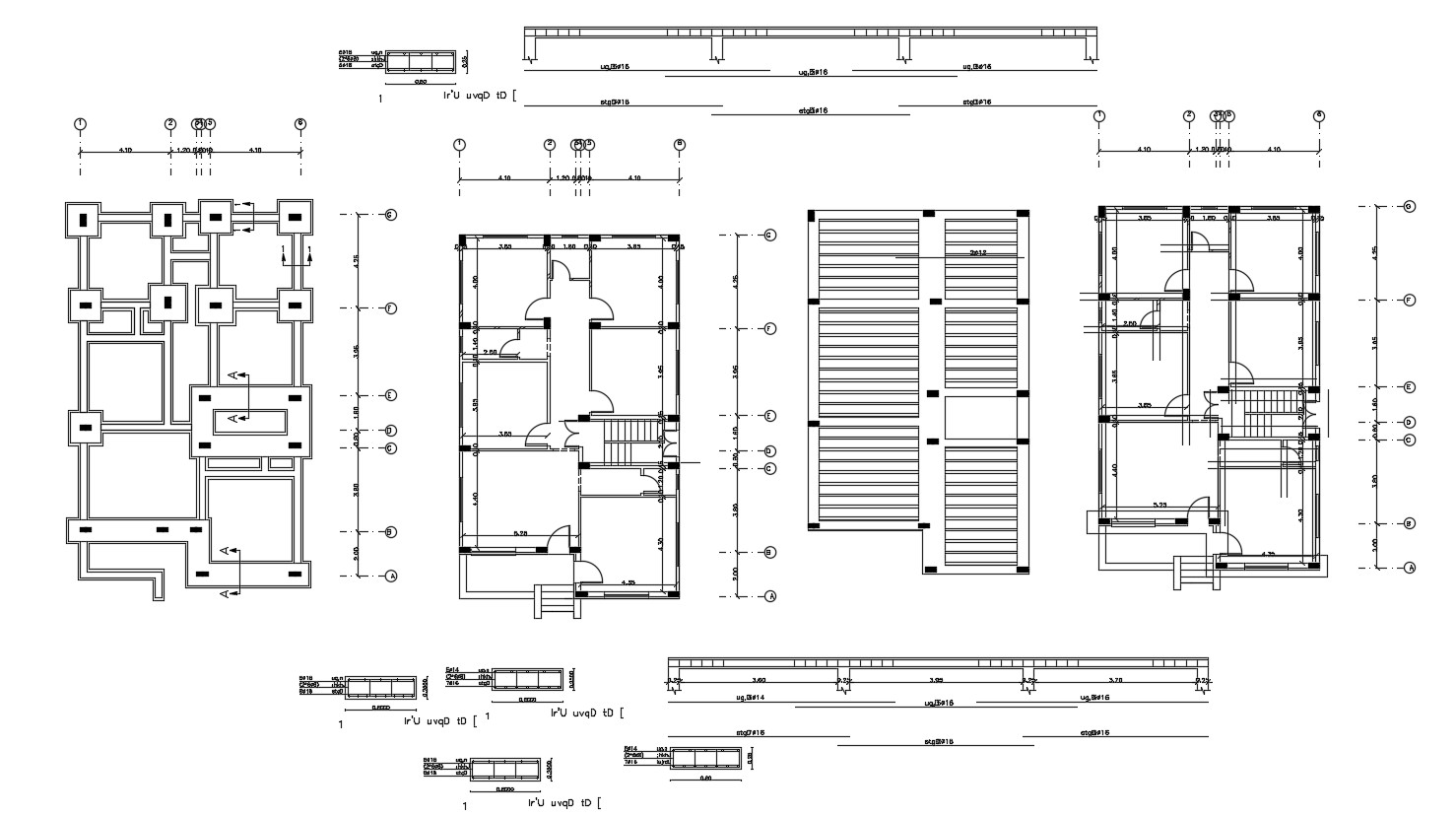 floors-plan-of-house-building-and-structure-column-design-cadbull