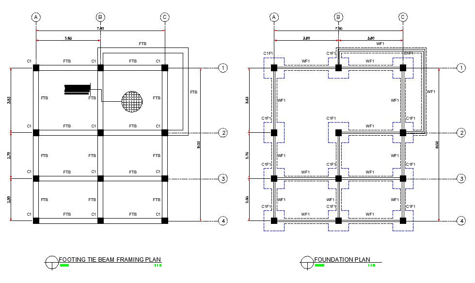 Layout Plan Of Structural Detail Of Tie Beam Download Autocad Dwg File Porn Sex Picture 7541