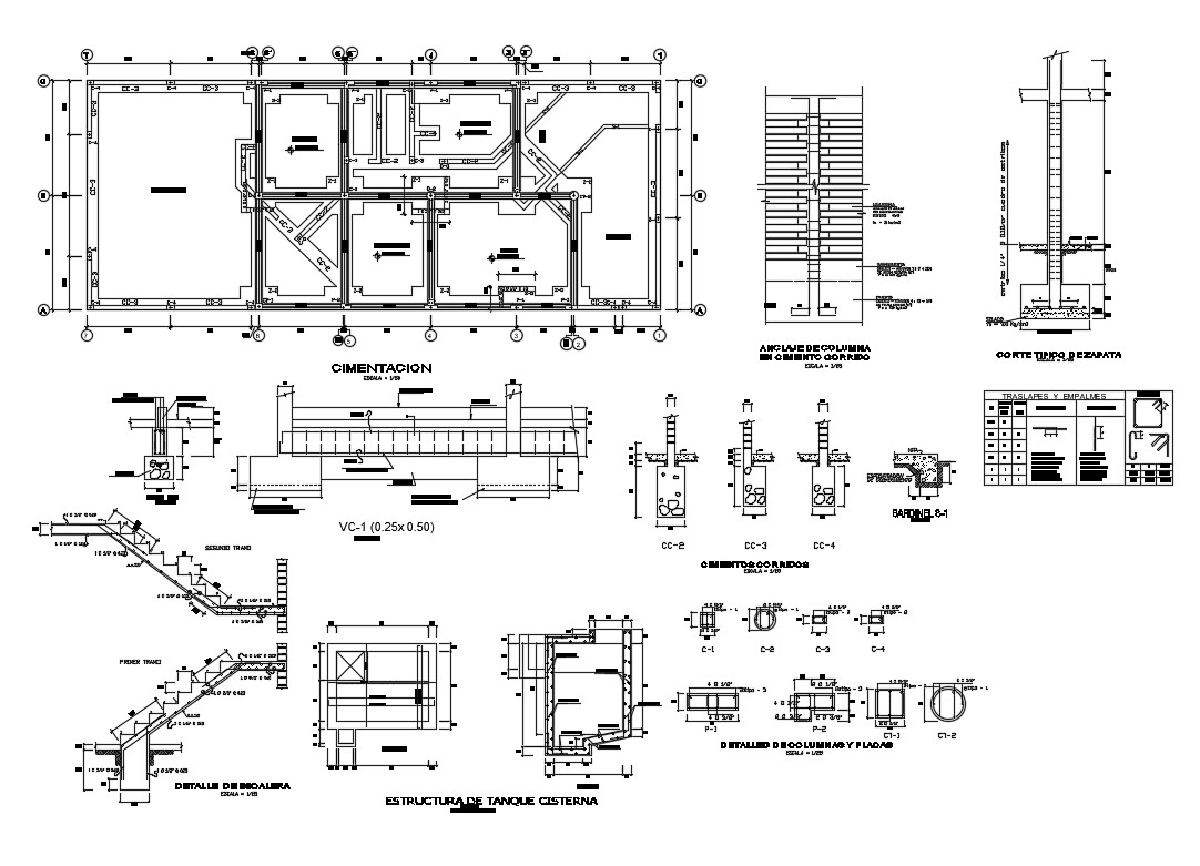 Stair And Wall Construction Detail For Apartment Dwg File