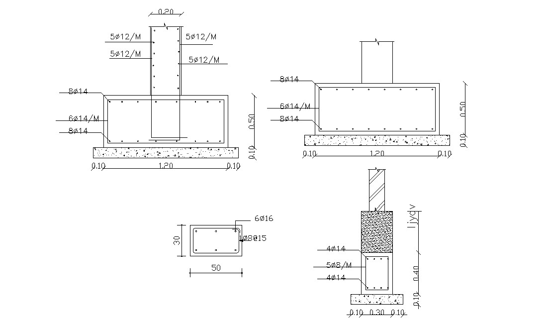 Foundation Column Structure Design Free Download - Cadbull