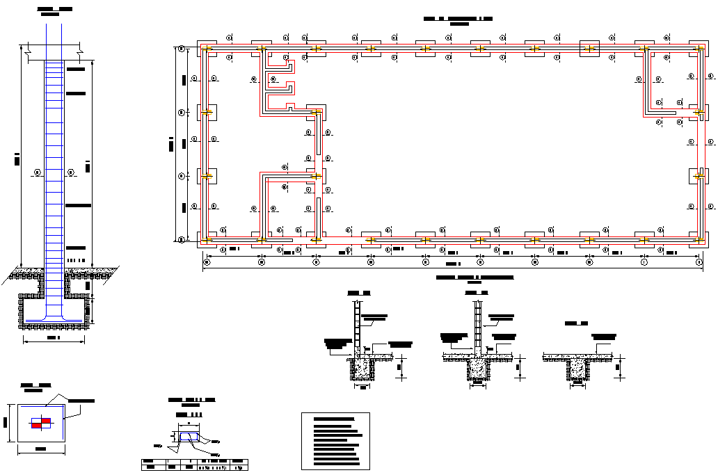 Foundation Plan Of Footings Of Story Building Dwg File Cadbull My Xxx Hot Girl