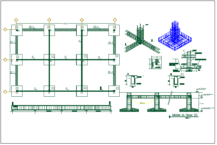 Foundation Plan Layout Detail View Dwg File Cadbull