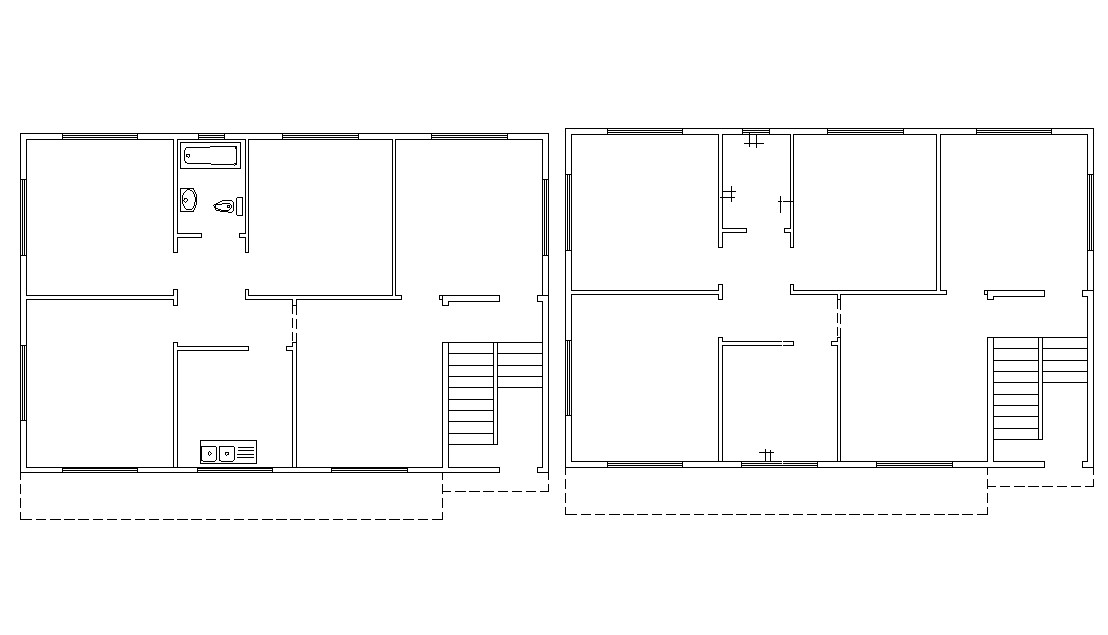Free AutoCAD House Floor plan design DWG File Cadbull