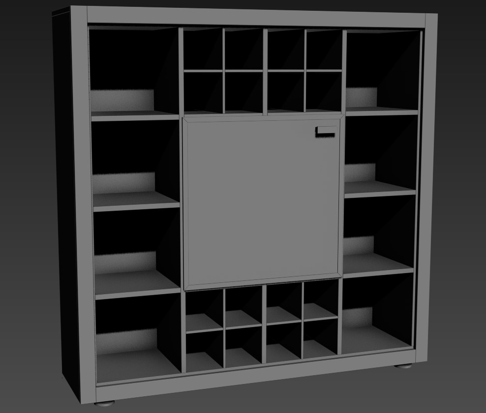 Free Download 3d Furniture Wooden Cupboard design Max File - Cadbull