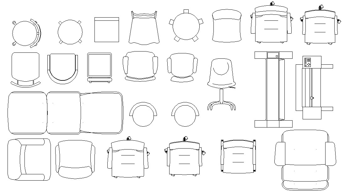Free Download Chair CAD Blocks Elevation Design Cadbull