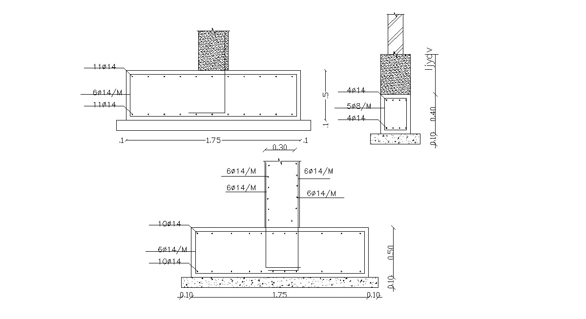 Free Download Column Foundation Design DWG Drawing - Cadbull