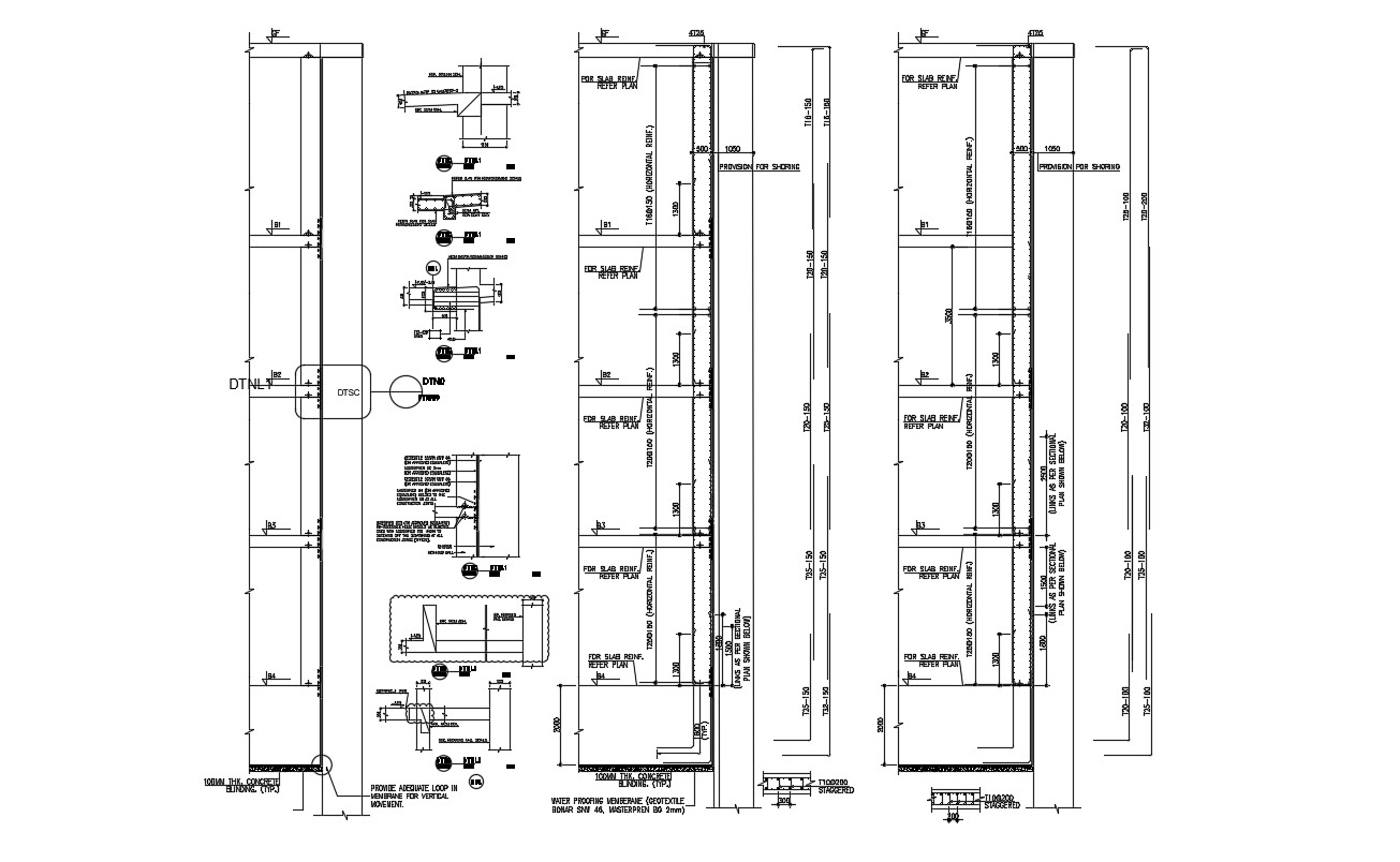 Free Download RCC Wall Section AutoCAD File - Cadbull