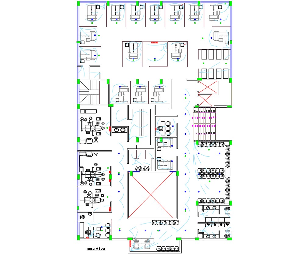 Free Download Second Floor Plan Of Hospital With Furniture Layout ...