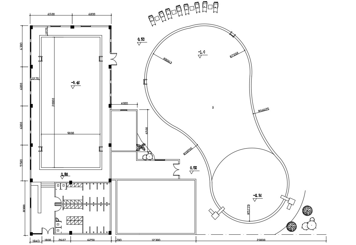 Free Download The planning of Club With Swimming Pool Design AutoCAD ...